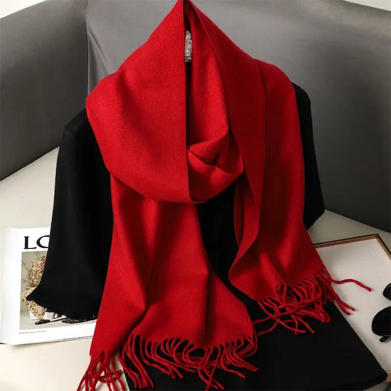 Brand 62 Womens Long Cashmere Blend Winter Scarf Hijab Shawl Wrap For Outdoor Warmth