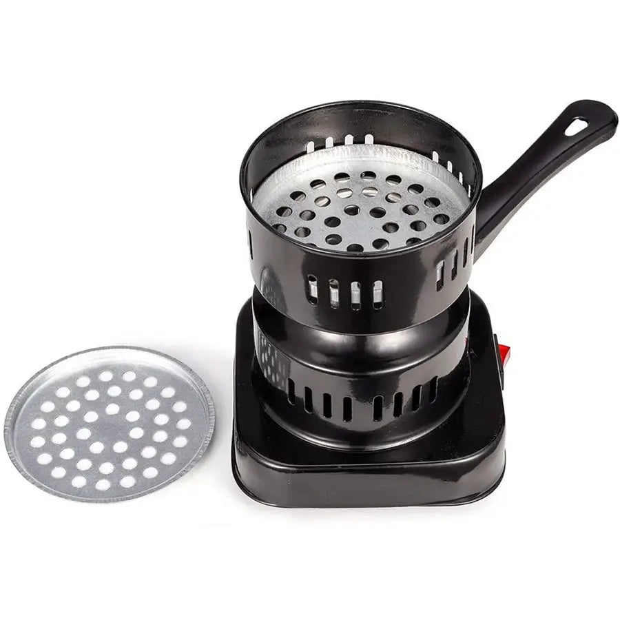 Unbranded 500W Electric Hookah Coal Burner With Fast Three To Five Minute Ignition And Heat Resistant Porcelain Plate