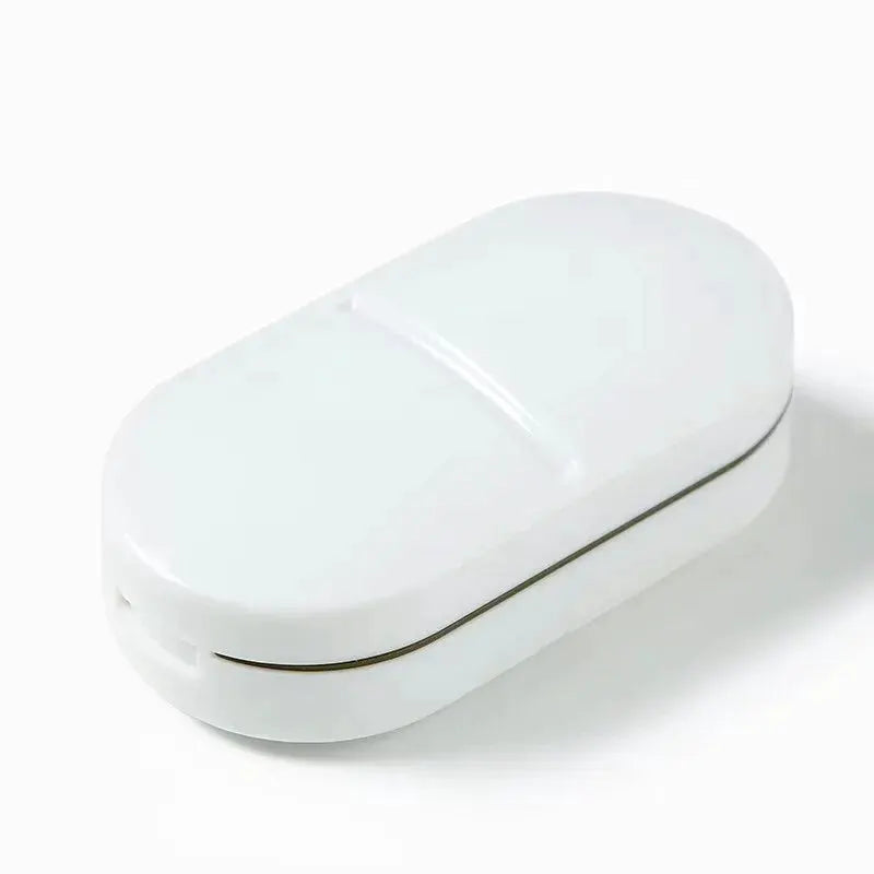 Portable Multiple Pill Cutter With Storage Box Adjustable Pill Splitter Stainless Steel Cutting Blade