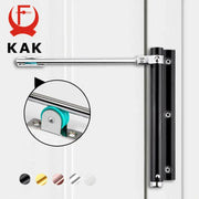 KAK 50kg adjustable door closer in silver aluminum alloy with turquoise roller