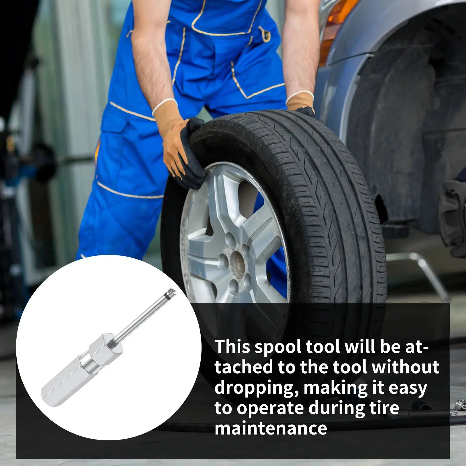 Simples Market tire valve stem core remover tool set, 3-pack, silver metal for car tires.