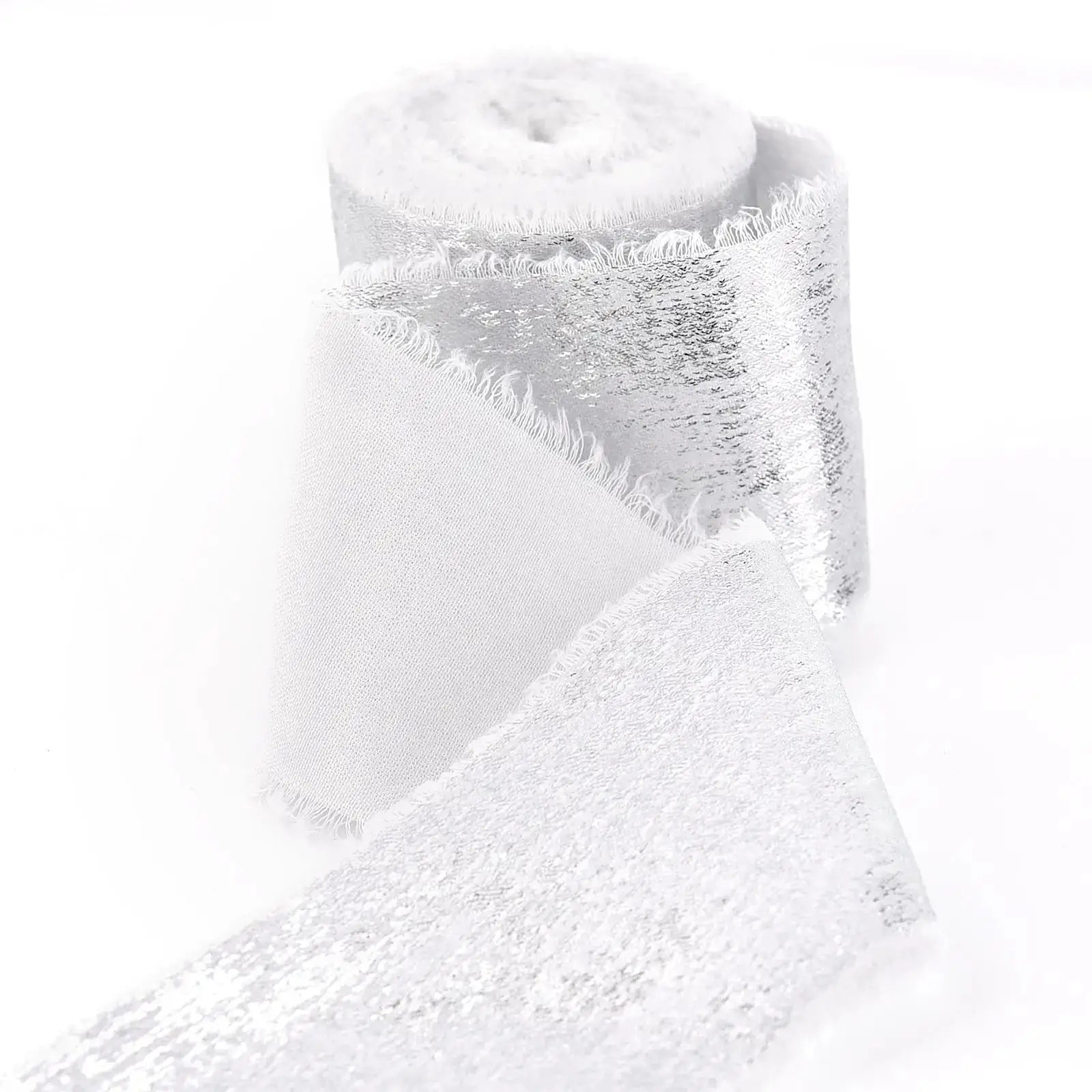 LuxeSilk 5M Silk Ribbon Roll Handmade Ripped Ribbon For Wedding Bouquets Gift Boxes And Decor