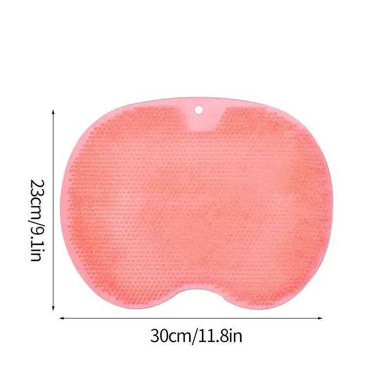 Foot Wash Brush With Back Scrubber Suction Cup Bath Tool Exfoliating Shower Pad Massager Mat