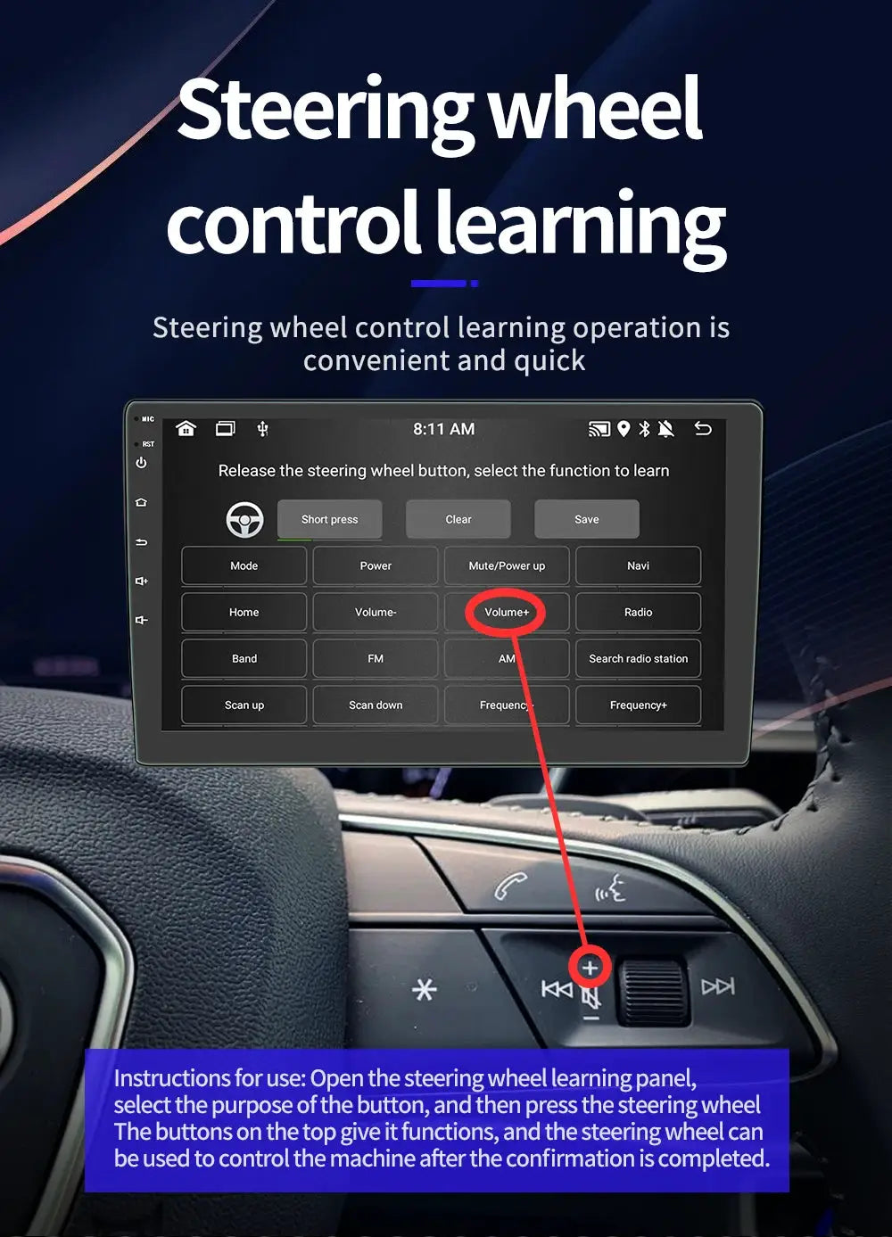 Car stereo Simples Market BQCC 4core 2-Din Android with Android Auto/CarPlay, 7/9/10 in IPS display