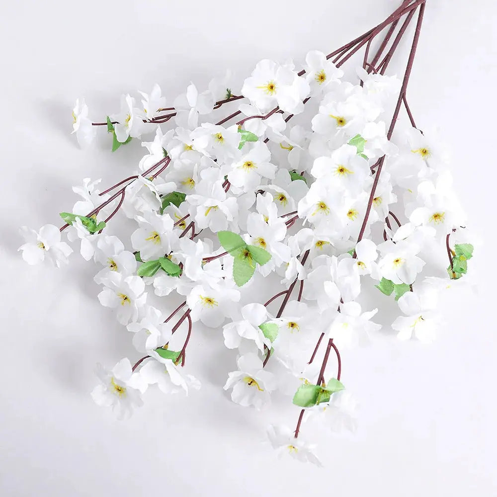 Peach Blossom Artificial Flowers Bouquet Silk Flowers For Home Decor Garden Wedding Decoration Outdoor Vase Ornament Set