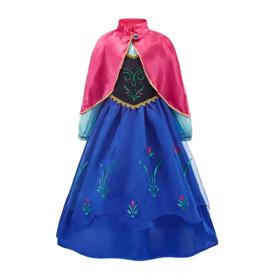 Girls Elsa Anna Rapunzel Jasmine Princess Dress Costume For Carnival Party Cosplay Halloween Christmas