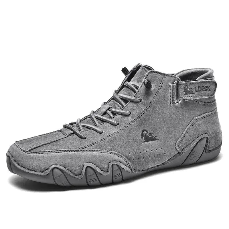 UrbanStride Men Waterproof High Top Winter Motorcycle Boots Luxury Microfiber Footwear
