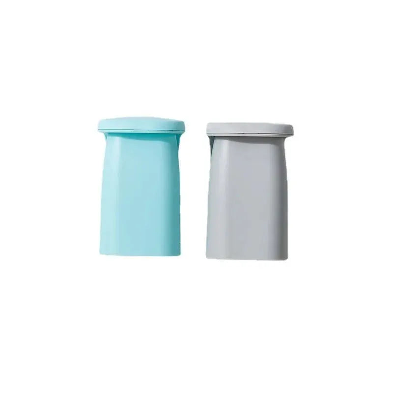 Simples Market magnetic mouthwash cups set, pastel blue and gray, wall-mounted brushing cups (2 pcs)