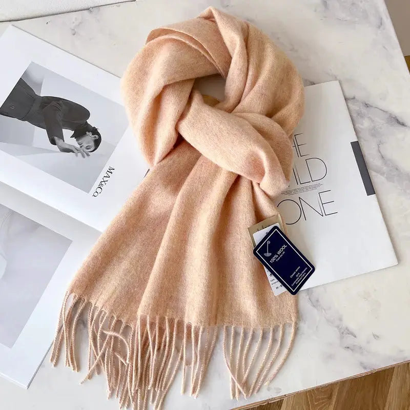 NordicWeave Winter Narrow Wool Scarf 28 Color Options 100 Percent Wool Lightweight Yet Warm Unisex