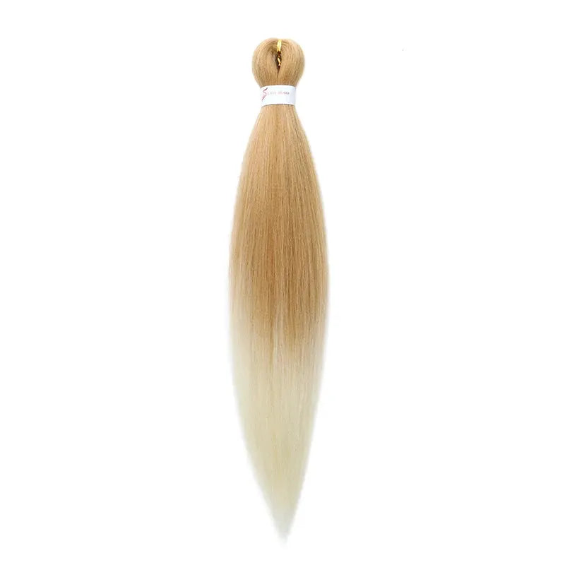 WIGSIN 20-inch synthetic pre-stretched yaki box braiding hair, blonde ombre with lighter tips, Simples Market