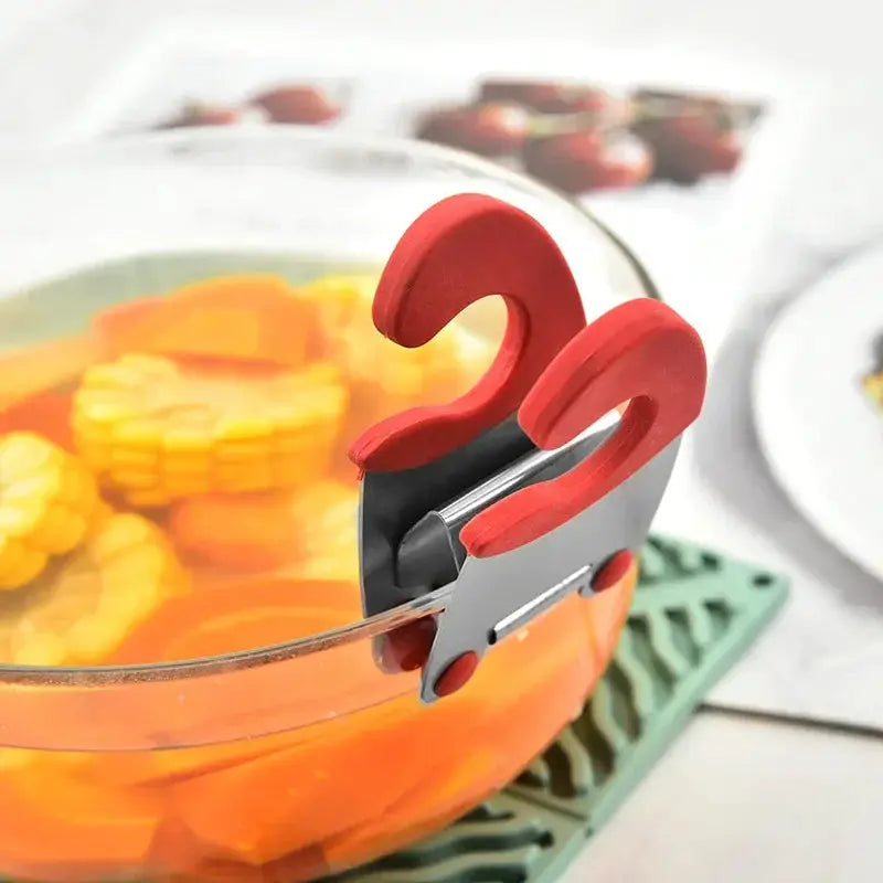 Pot Clip Holder Silicone Anti Scald Grip For Spoon Spatula Utensils