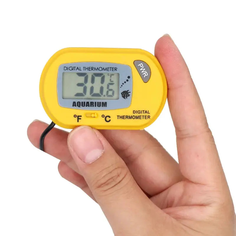 Digital Aquarium Thermometer With LCD Display Waterproof Probe For Fish Tank Temperature From 50C To 70C And Alarm
