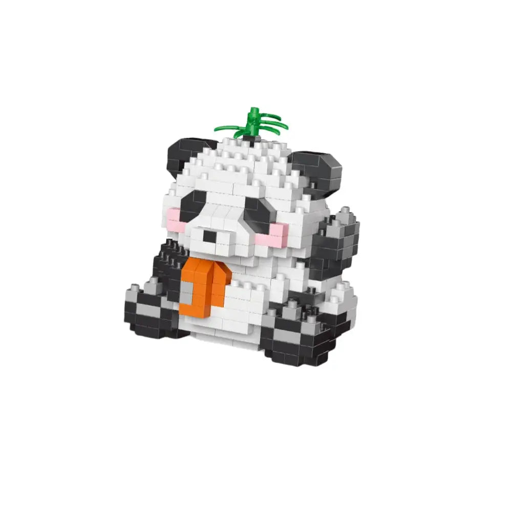 Panda Shaped Building Blocks Toy Set For Desktop Decoration Holiday Gift Panda Lovers Delight For Children And Adults