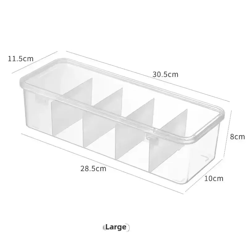 Transparent Cable Storage Box With Lid Dustproof Compartment Organizer For Office And Home Use