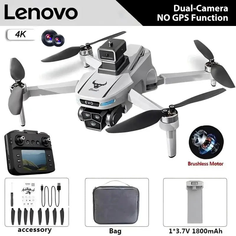 Lenovo SG901 MAX brushless quadcopter drone with remote control, accessory kit, bag, and 1800mAh battery