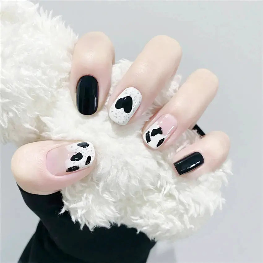 GlamNails Ultra Thin Press On Nails Full Set 24 Pieces Round Head Coffin Shape Durable Flawless Manicure