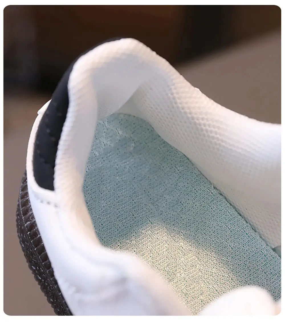 Fashion Sport Shoes For Children PU Leather Ergonomic Kids Sneakers Soft Soles Lightweight Boys Girls Tennis Shoes
