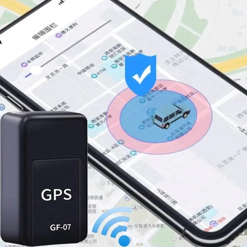 Simples Market GF07 magnetic mini GPS tracker; compact real-time vehicle and pet locator with smartphone map