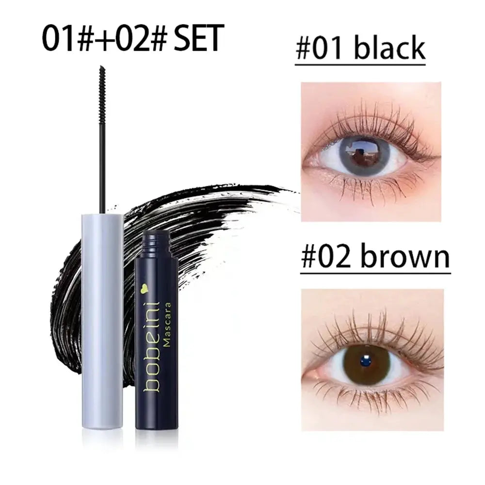 Silk Fiber Curling Mascara With Ultra Fine Brush For Precision Lengthening And Volumizing Waterproof Smudge Proof