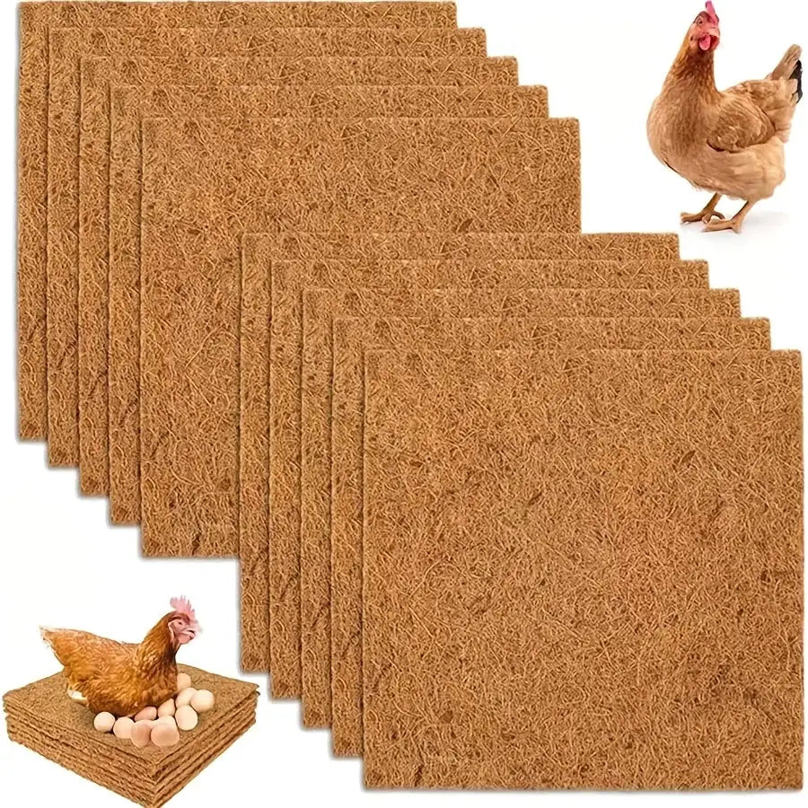 Natural Coconut Coir Nesting Liner for Chicken Coop Nest Box Mat and Nest Mat Box Liner