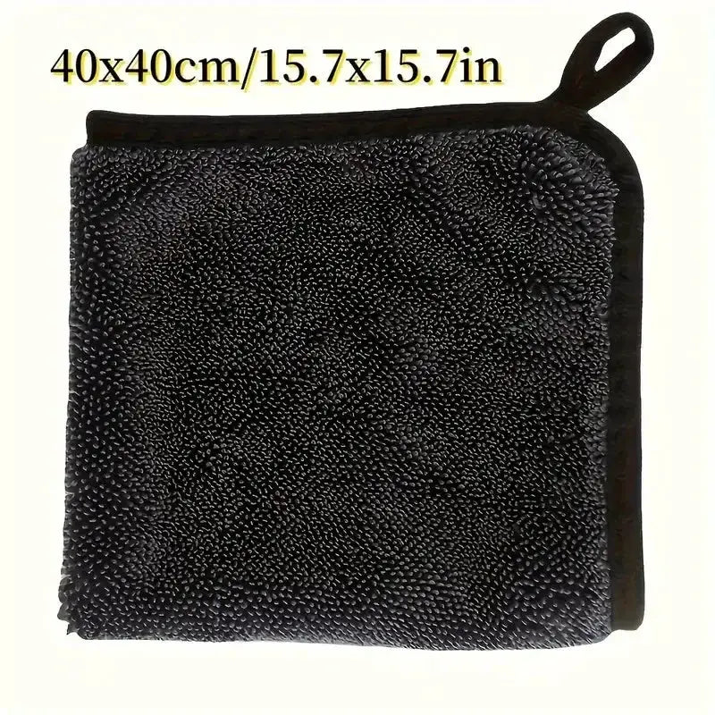 Simples Market microfiber cleaning cloth, black, 40x40 cm, soft and quick-dry