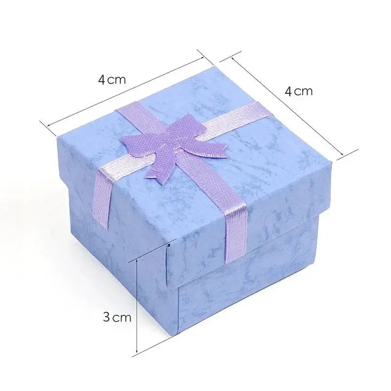 12 Pack Paper Jewelry Boxes Multi Color Gift Packaging For Earrings And Rings 4 By 4 By 3 Cm Wholesale