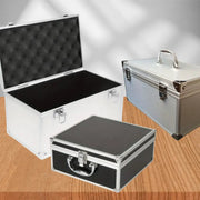 AluGuard Aluminum Storage Case Portable Organizer With Secure Metal Lock And Moisture Proof Seal