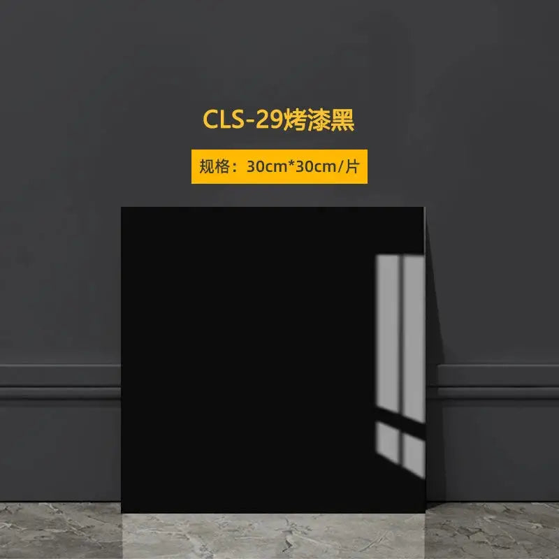 Imitation tile glossy black 30cmx30cm self-adhesive wall tile for bathroom/kitchen decor