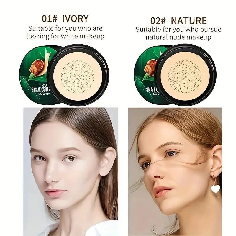 SnailSilk Beauty Snail Collagen BB Cream Mushroom Head Air Cushion CC Cream Hydrates Brightens Waterproof