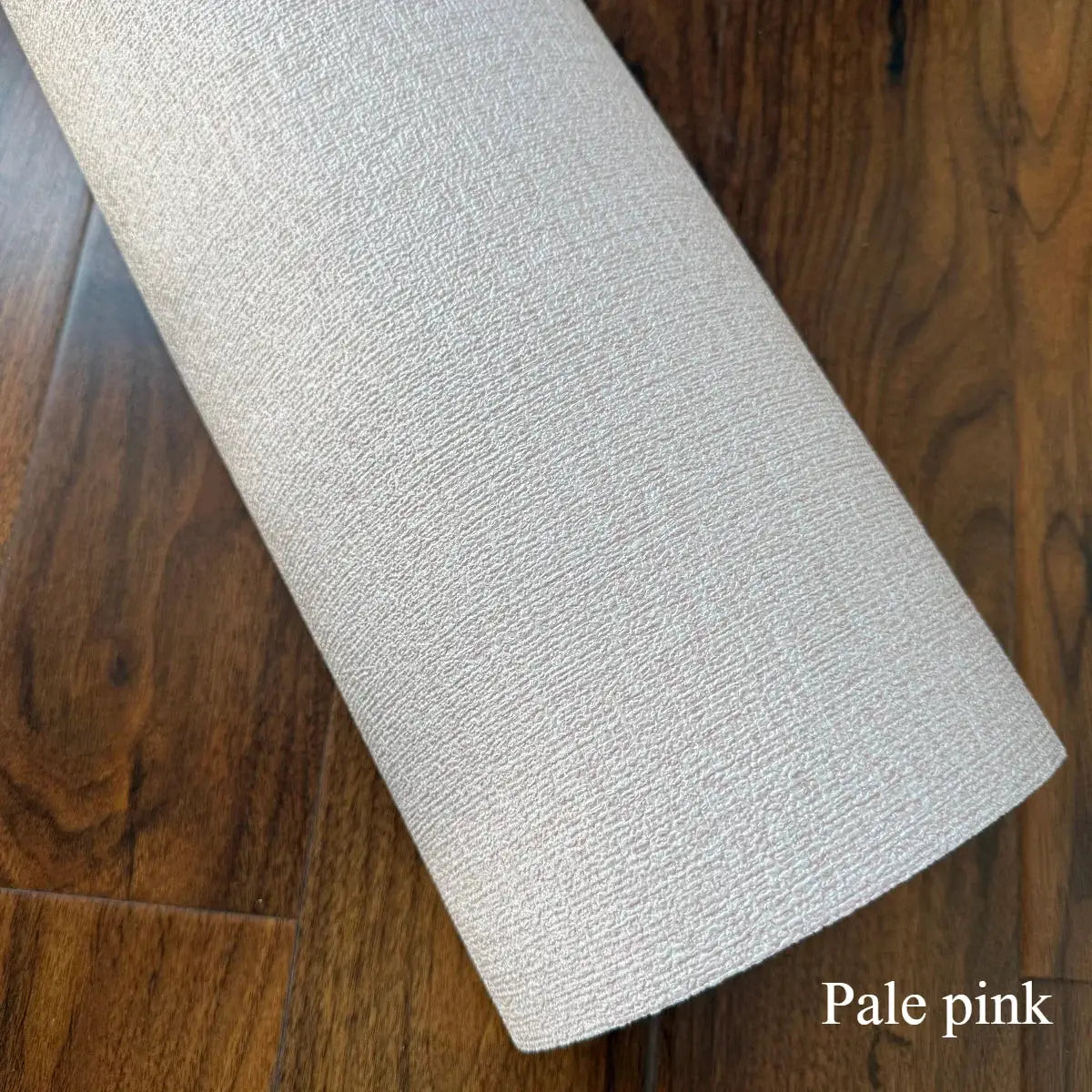 3D imitation linen wallpaper roll, pale pink, self-adhesive PVC foam wall sticker for bedroom decor
