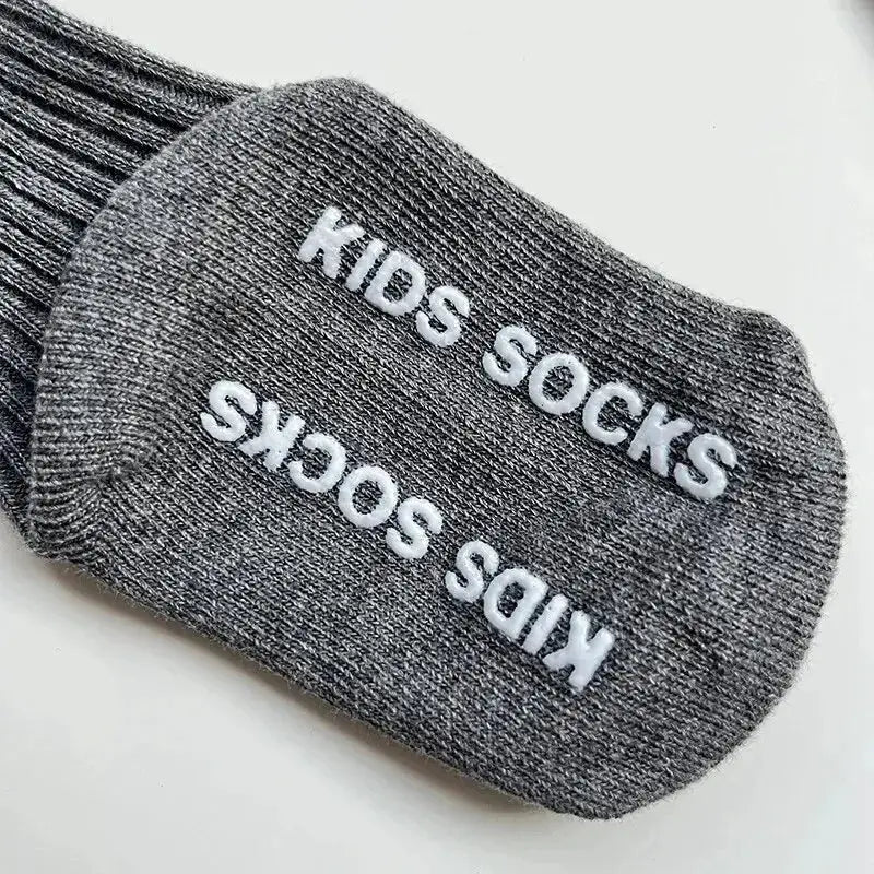 Three Pairs Baby Socks For Boys And Girls Cotton Stripe Soft Socks With Non Slip Rubber Grips For 0 To 3 Years