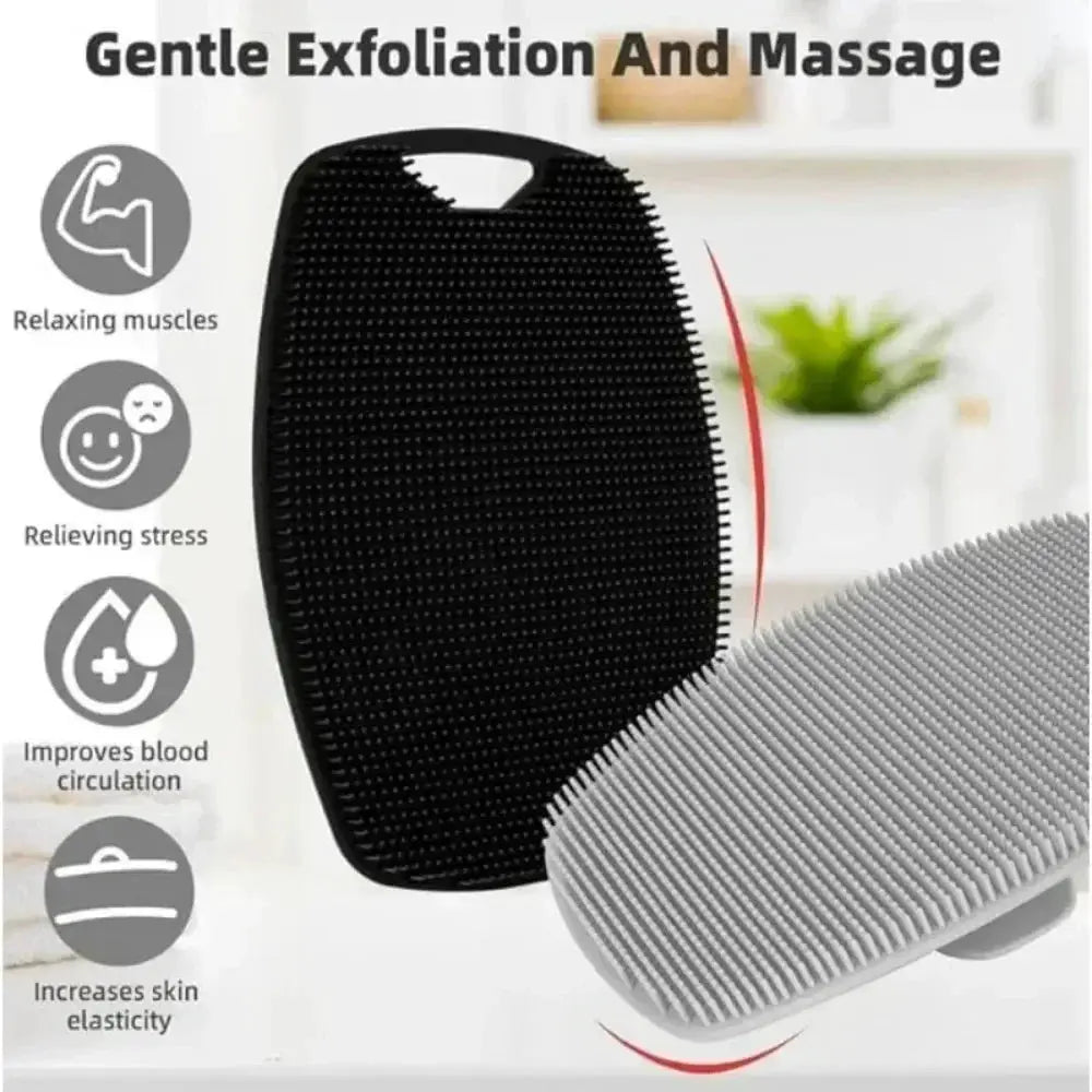 Pure Silk Soft Silicone Body Cleansing Brush For Gentle Exfoliation And Smooth Clean Skin