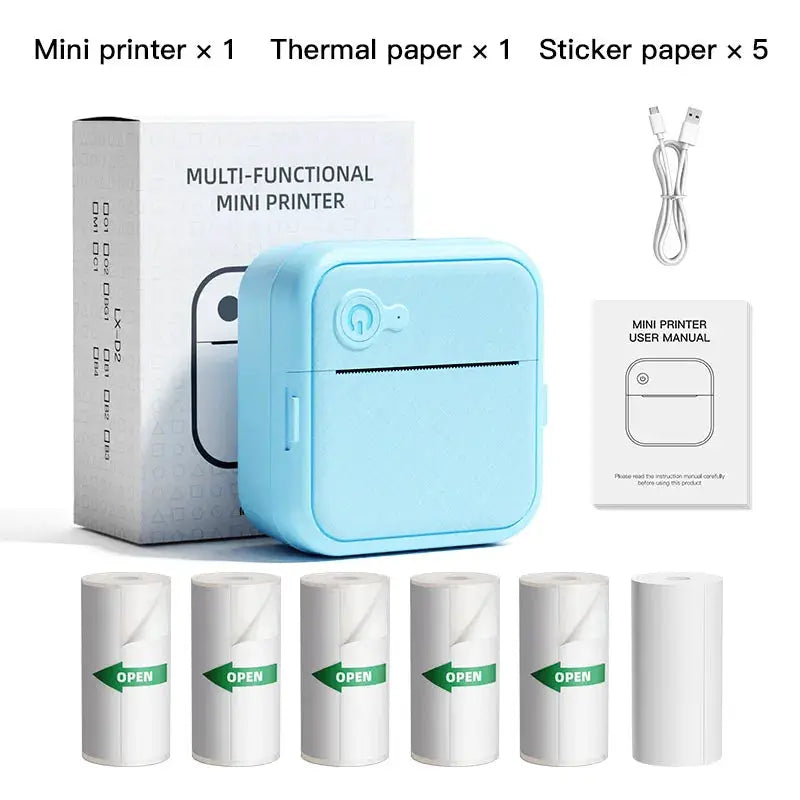 DOLEWA D8 Portable Bluetooth Inkless Sticker Printer Maker For Office