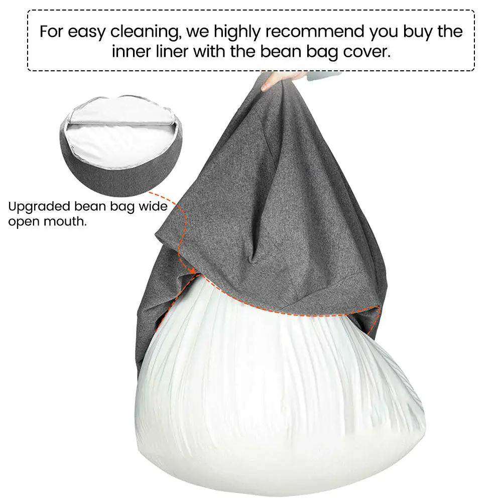 Simples Market bean bag inner liner with removable gray cover; white inner bag visible, no padding.