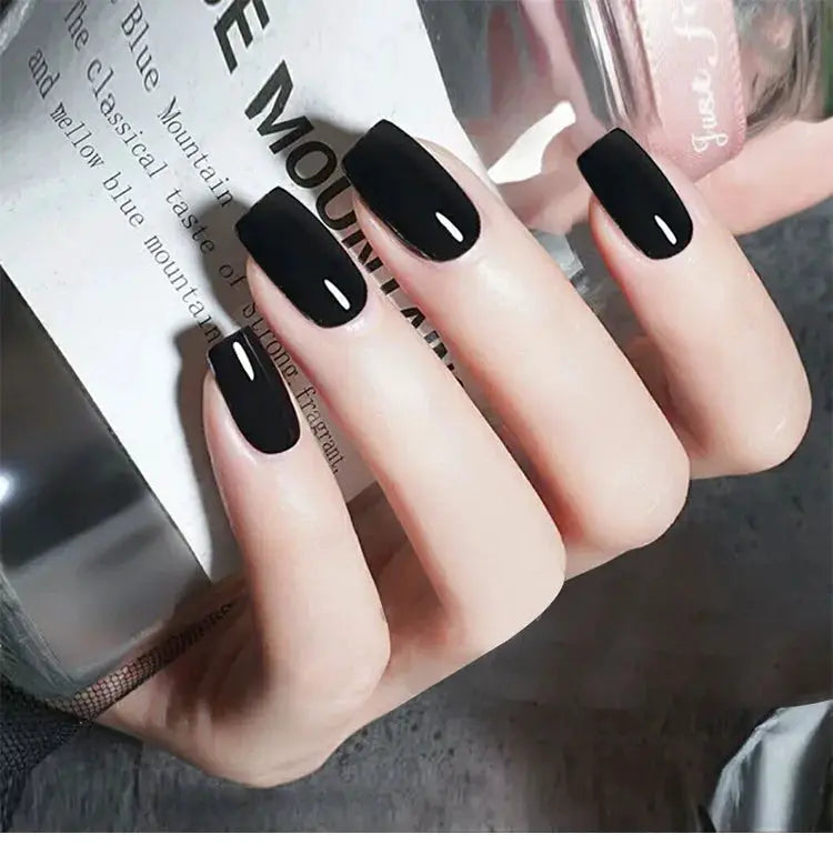 GlamNails Ultra Thin Press On Nails Full Set 24 Pieces Round Head Coffin Shape Durable Flawless Manicure