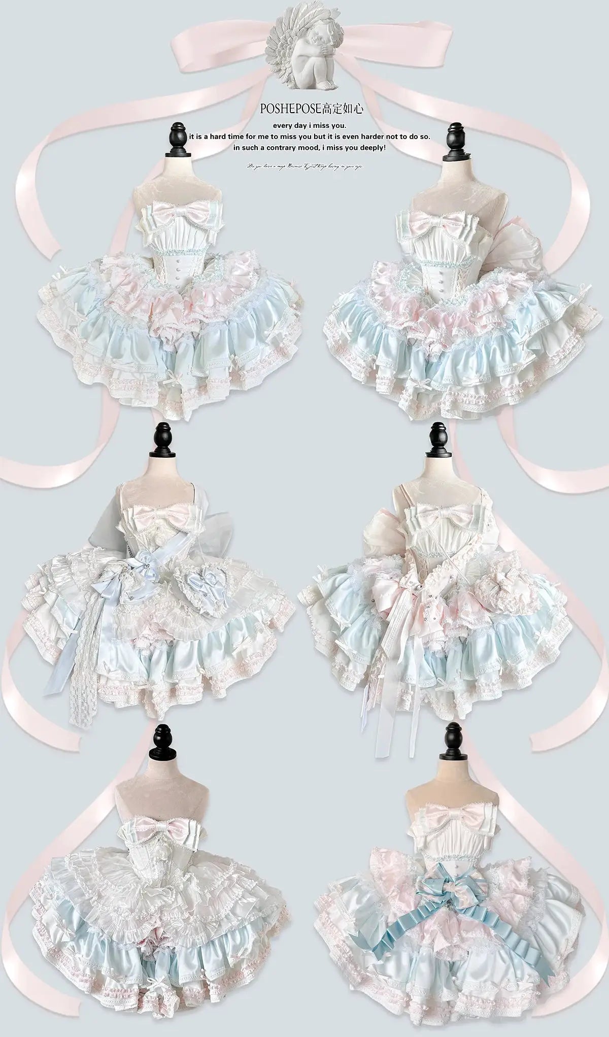 Girls Birthday Lolita Dress Tube Top Satin Bowknot Pettiskirt Mini