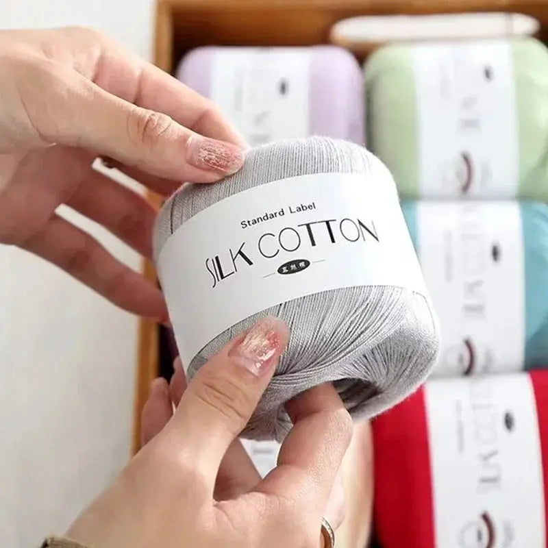 50g Silk Lace Cotton Milk Crochet Yarn For Baby Hand Knitting Warm Soft Thread Cross Stitch Supplies