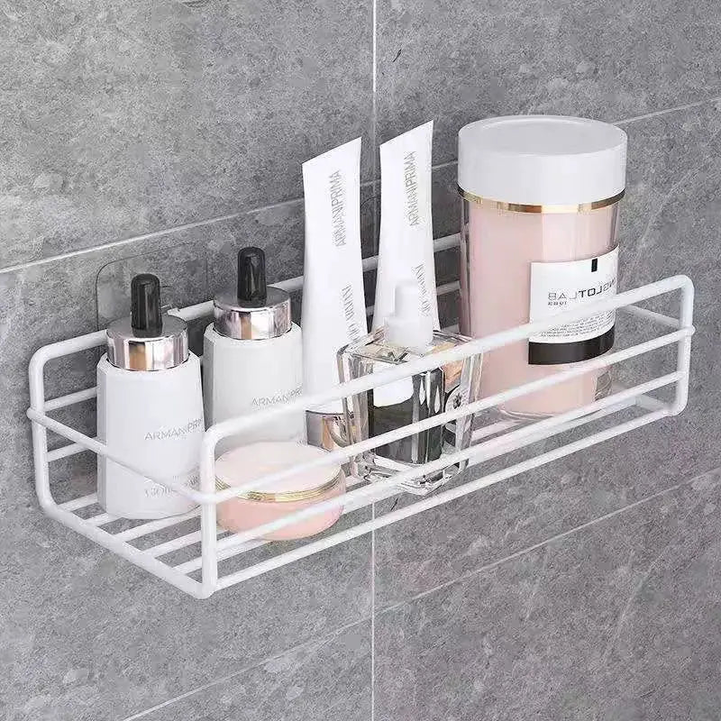 NovaLine Corner Frame Iron Shelf For Bathroom And Kitchen Punch Free Mounted Storage Rack For Shower And Cabinet