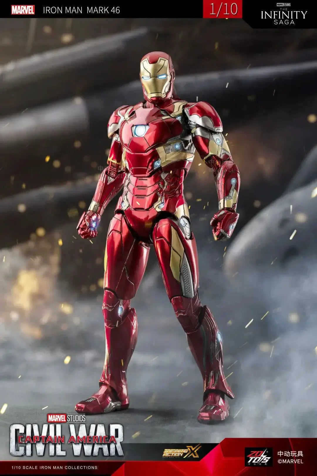 ZDTDS Iron Man Avengers MK37 Hammerhead MK12 MK38 Igor MK9 Iron Patriot War Machine Action Figure Collectible Toy