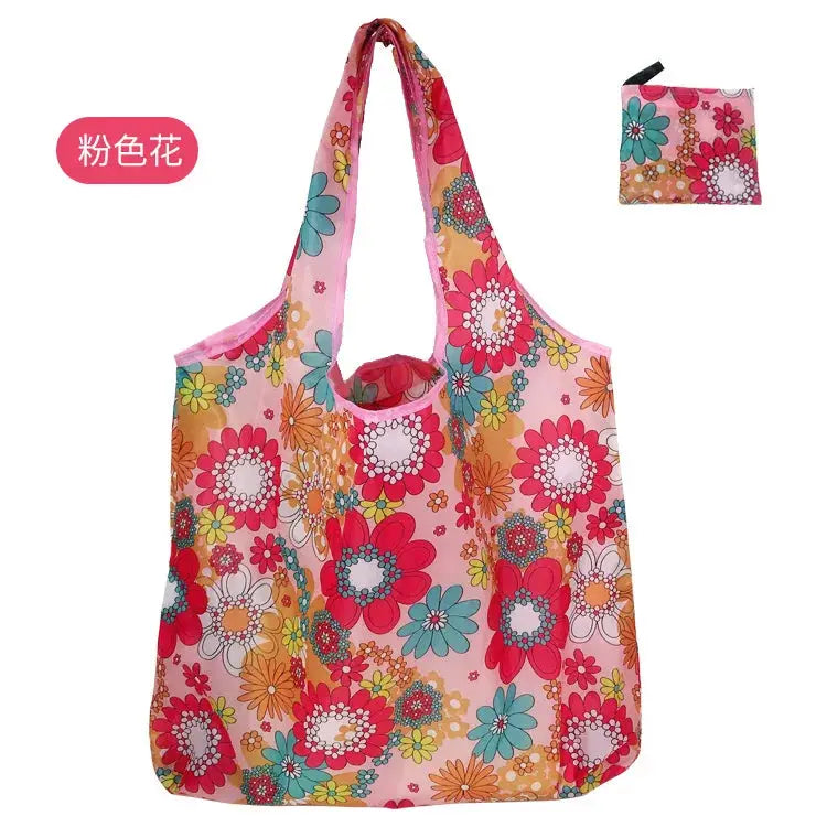 EcoCarry Large Foldable Reusable Tote Bag Made From 190T Polyester For Grocery Shopping Beach Storage