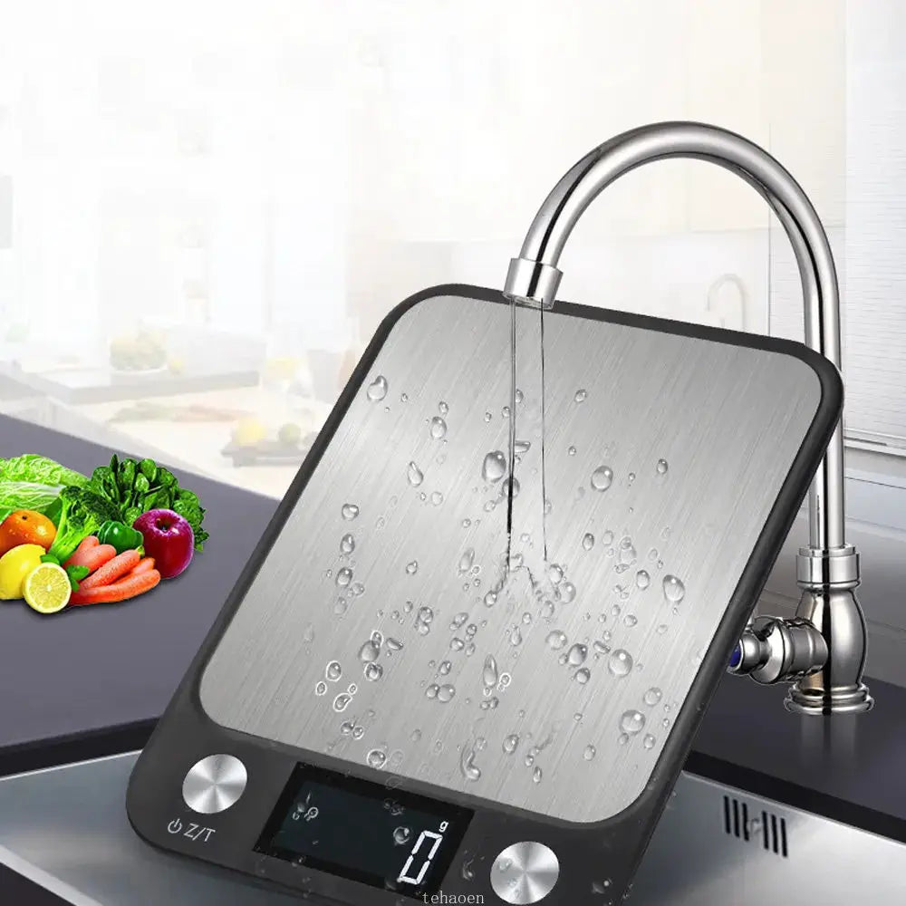 Kitchen Scale 15Kg 1g Weighing For Food Coffee Balance Smart Electronic Digital Scale Stainless Steel