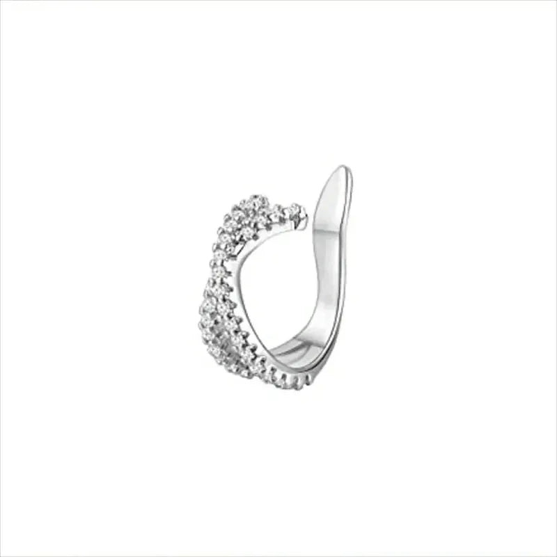 Cute Metal Leaf Earcuff Clip On Earring For Women And Girls No Piercing Cartilage Earring