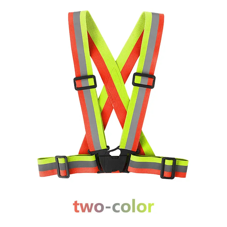 Adjustable Lightweight Reflective Vest for Night Walking and Biking Safety Gear Waterproof Vest with Straps