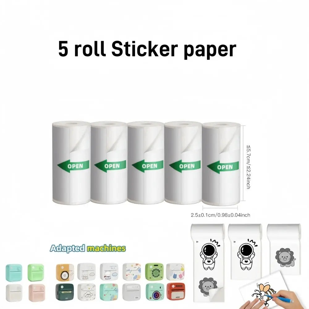 DOLEWA D8 Portable Bluetooth Inkless Sticker Printer Maker For Office