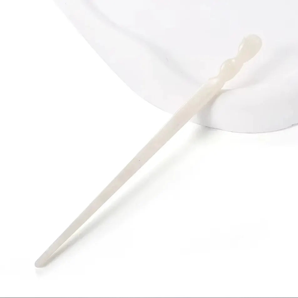 Chinese-style hair sticks, vintage acetate resin, ivory color, wedding hair accessory