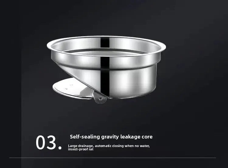 Large Flow Drainer by Simples Market; 304 stainless steel floor drain with hidden square design and anti-odor drainage.