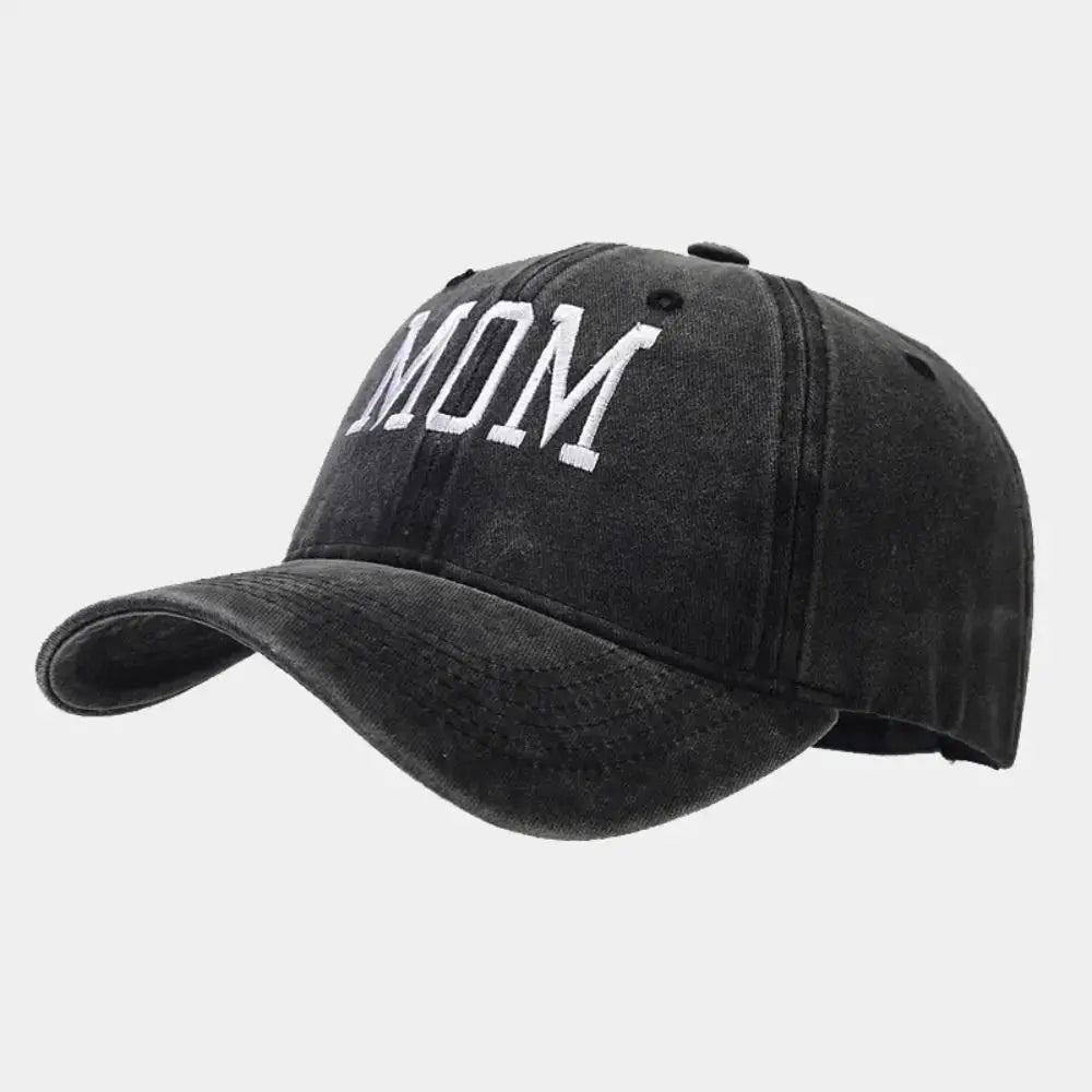 Unisex Cotton Baseball Cap With DAD And MOM Embroidery Sun Hat Breathable Outdoor Snapback