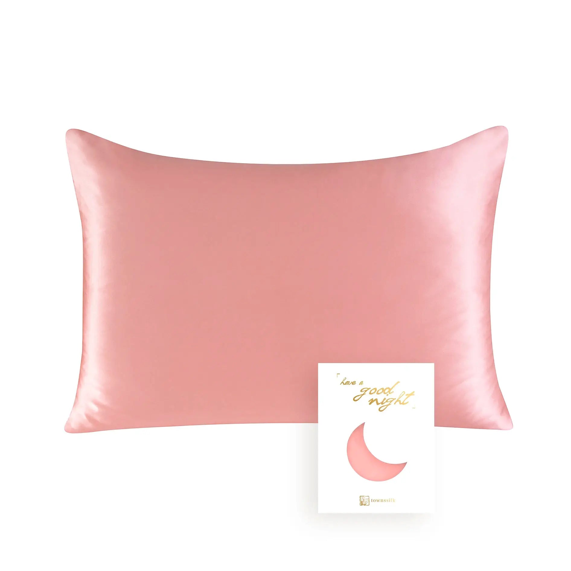 Mulberry silk pillowcase from Simples Market, pink, 19 momme, OEKO-TEX certified.