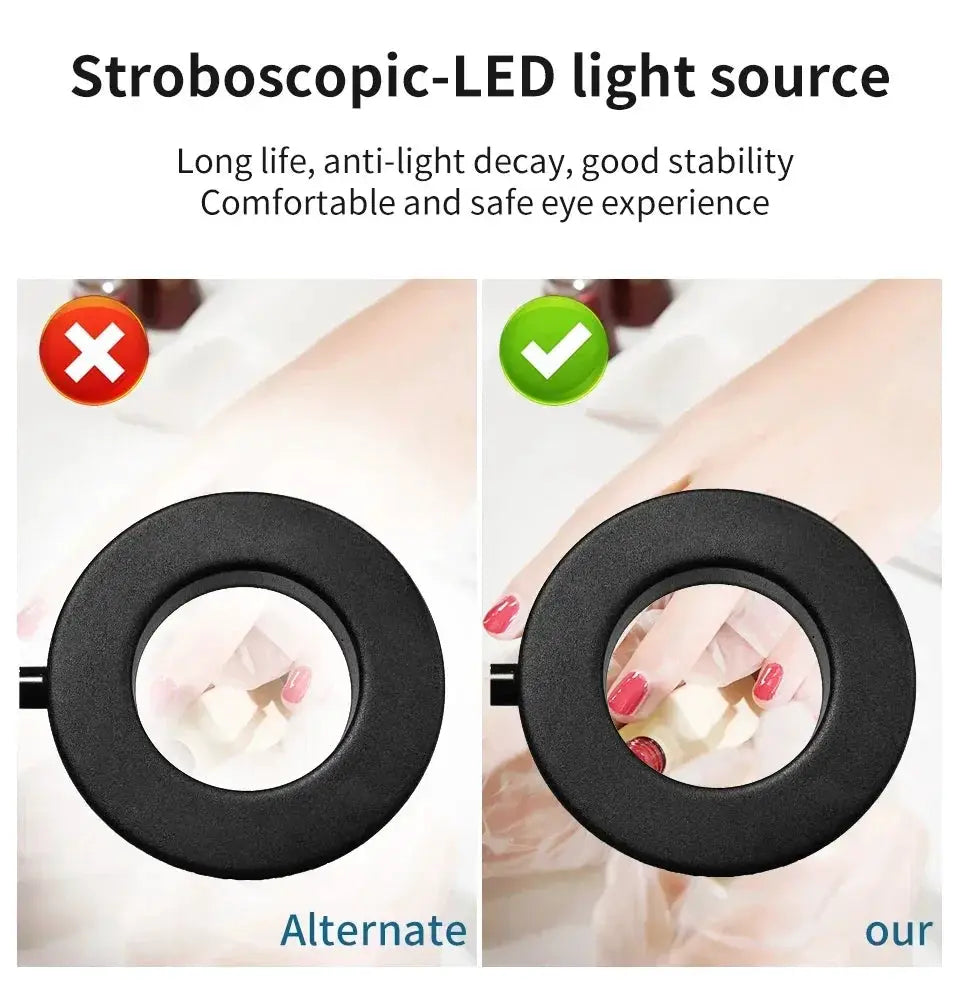 Simples Market LED desk clip lamp, USB powered, black, adjustable, 3-colour flexible reading light; two views