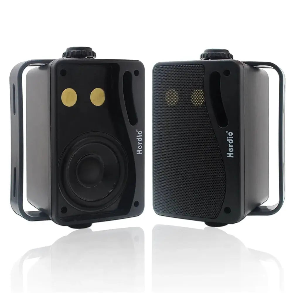 Herdio 3.5in passive outdoor wall-mount speakers, wired, waterproof, 200W pair